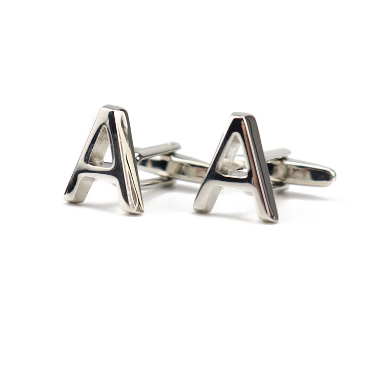 Silver Initial Cufflinks
