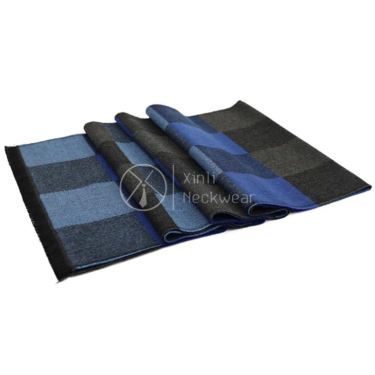 Men'S Wool Plaid Scarf